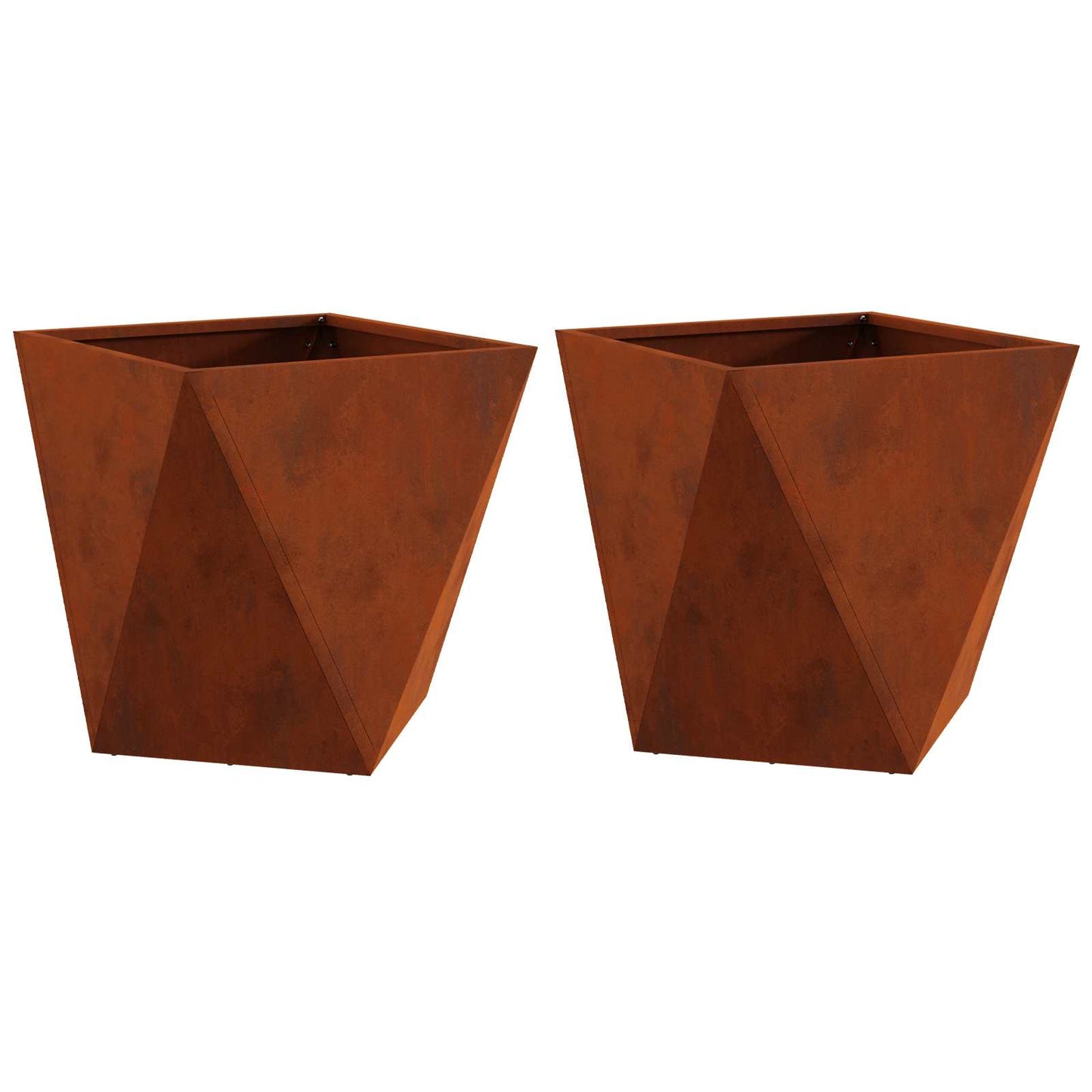 Fioriera 2 pcs Ruggine 50 x 50 x 50 cm | homemem39