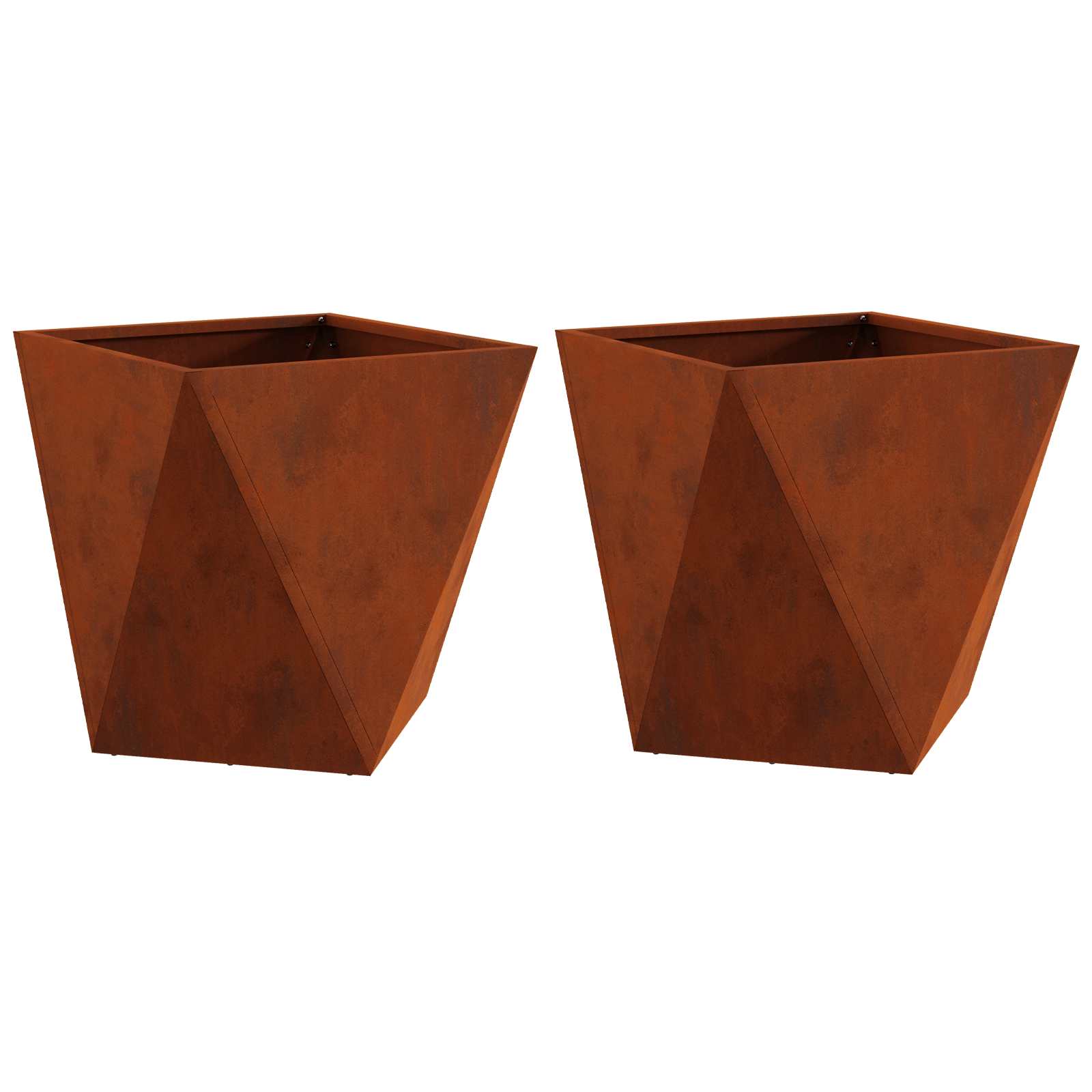 Fioriera 2 pcs Ruggine 50 x 50 x 50 cm | homemem39