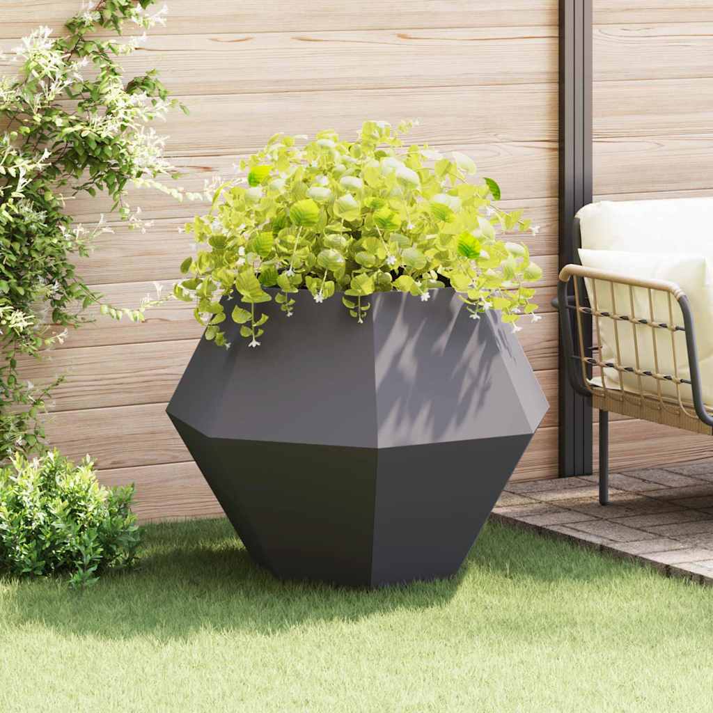 Fioriera Nero 100 x 100 x 80 cm Acciaio | homemem39
