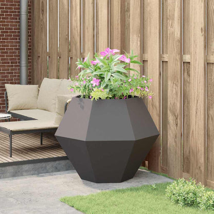 Fioriera Nero 100 x 100 x 80 cm Acciaio | homemem39