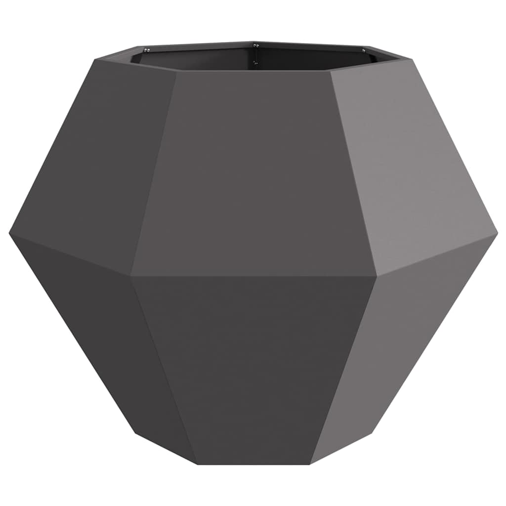 Fioriera Nero 100 x 100 x 80 cm Acciaio | homemem39