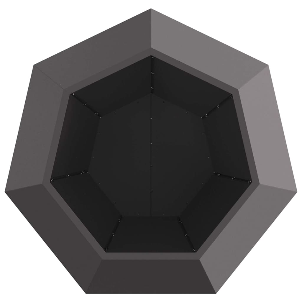 Fioriera Nero 100 x 100 x 80 cm Acciaio | homemem39
