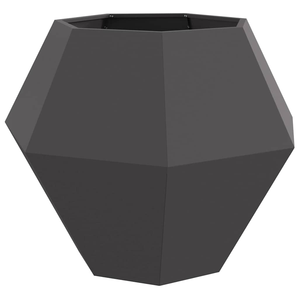 Fioriera 2 pcs Nero 100 x 100 x 80 cm Acciaio | homemem39