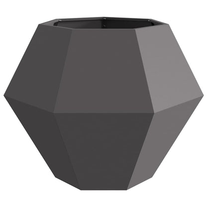 Fioriera 2 pcs Nero 100 x 100 x 80 cm Acciaio | homemem39