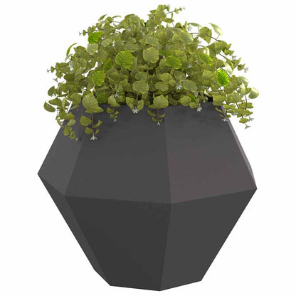 Fioriera 2 pcs Nero 100 x 100 x 80 cm Acciaio | homemem39