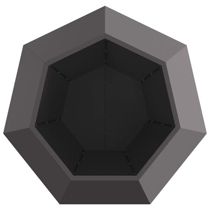 Fioriera 2 pcs Nero 100 x 100 x 80 cm Acciaio | homemem39