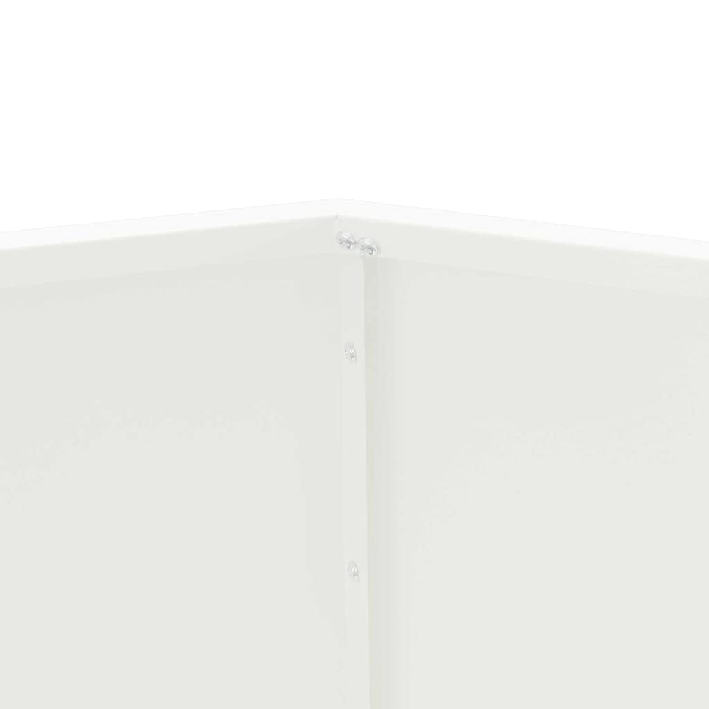 Fioriera 2 pcs Bianco 100 x 100 x 80 cm Acciaio | homemem39