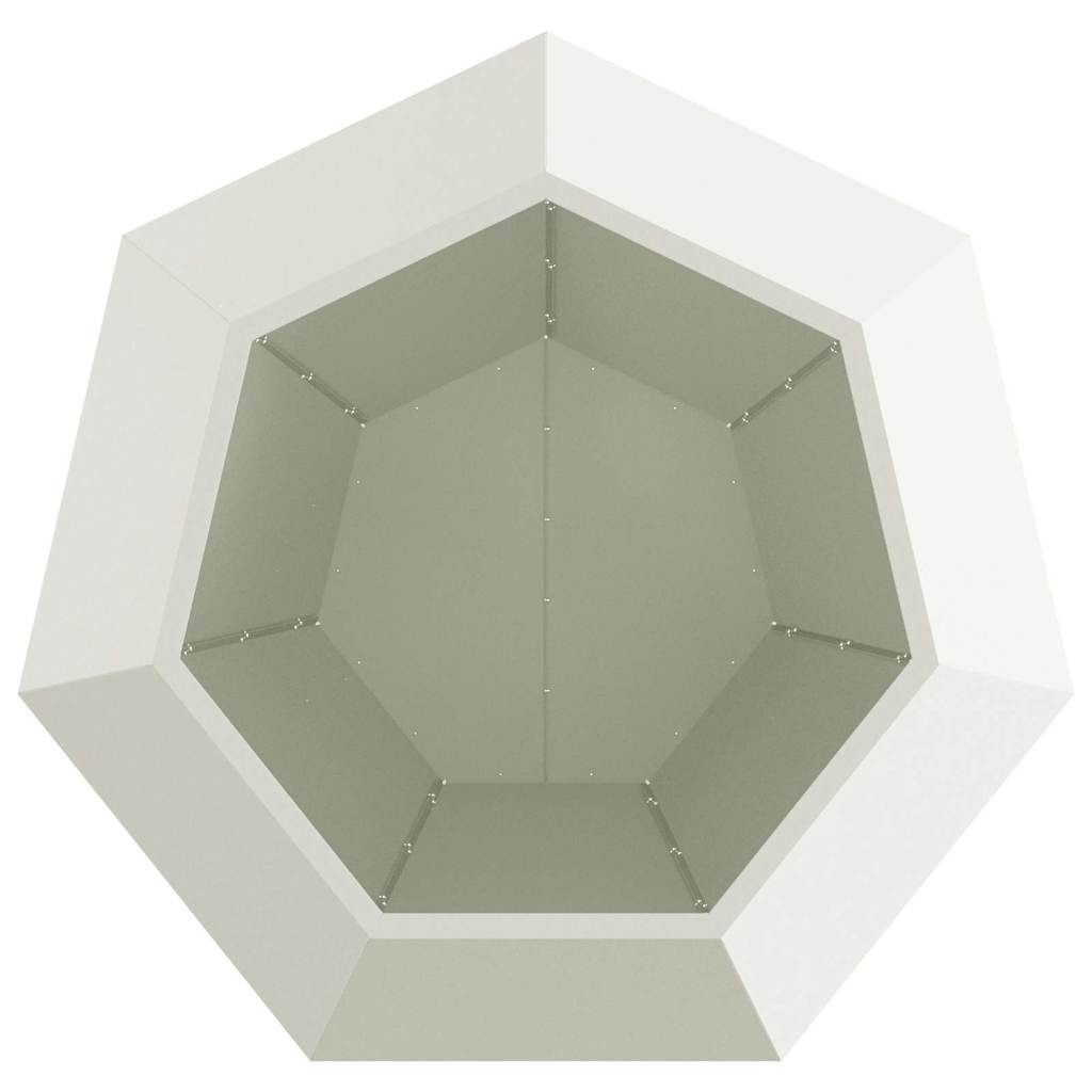 Fioriera 2 pcs Bianco 100 x 100 x 80 cm Acciaio | homemem39