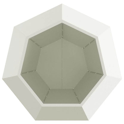 Fioriera 2 pcs Bianco 100 x 100 x 80 cm Acciaio | homemem39