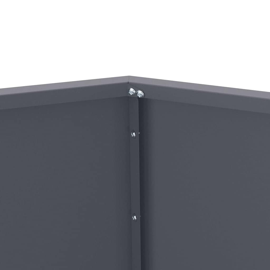 Fioriera Antracite 100 x 100 x 80 cm Acciaio | homemem39