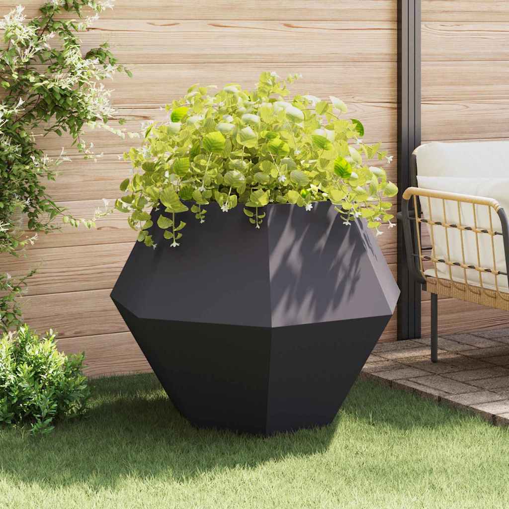 Fioriera 2 pcs Antracite 100 x 100 x 80 cm Acciaio | homemem39