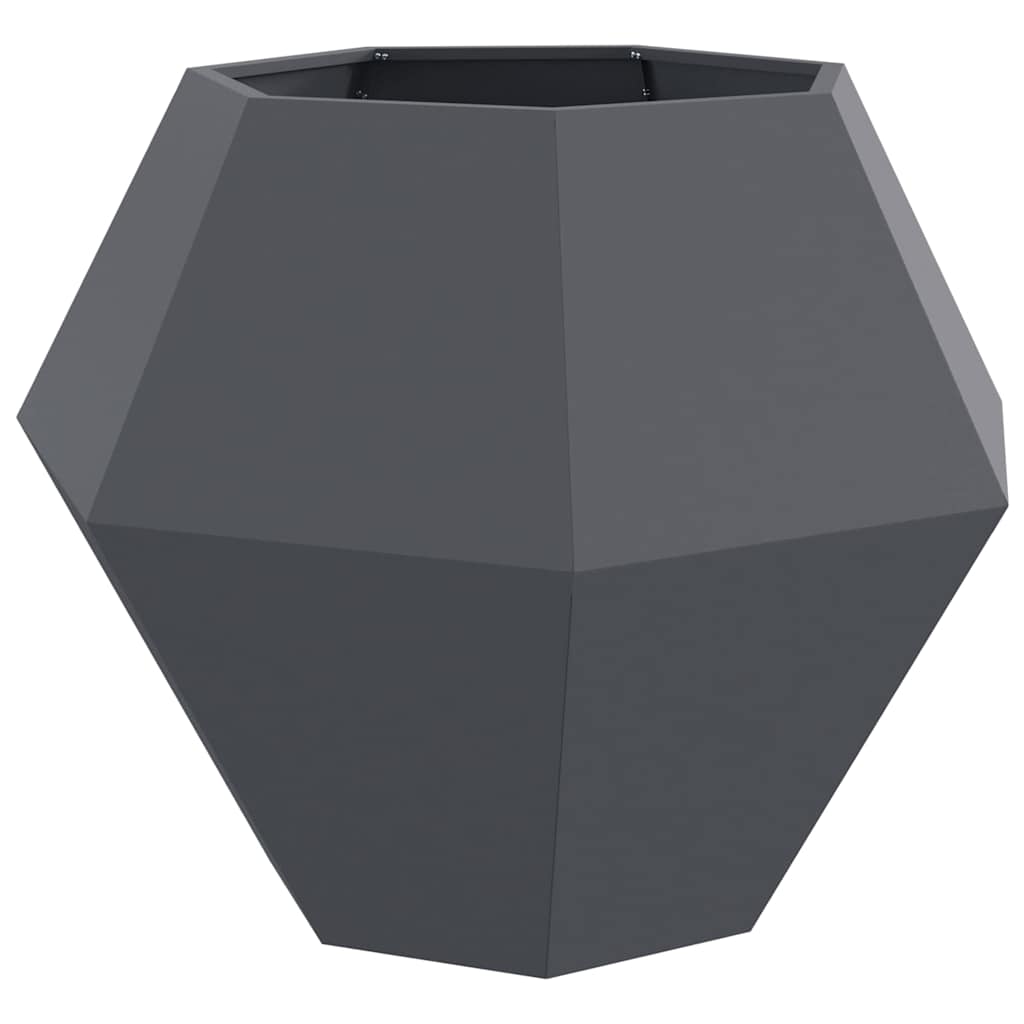 Fioriera 2 pcs Antracite 100 x 100 x 80 cm Acciaio | homemem39