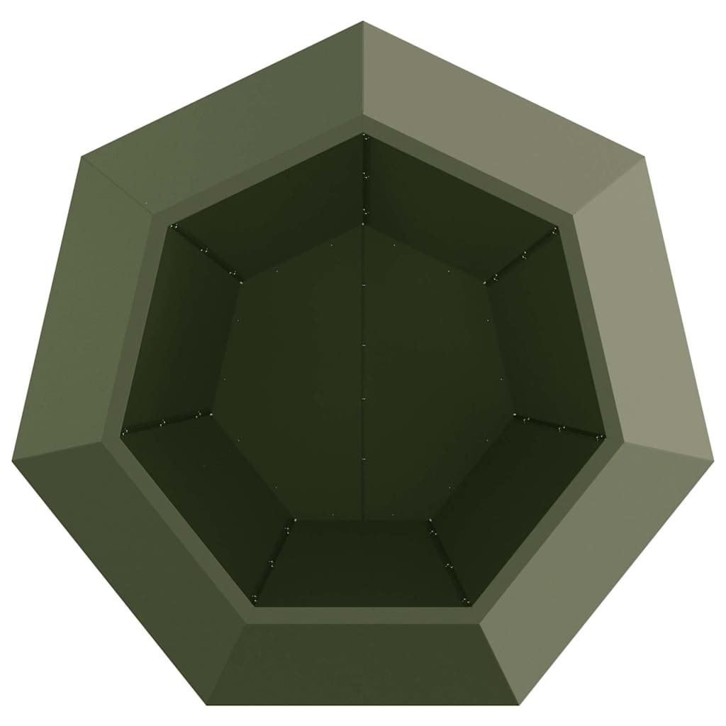 Fioriera Verde oliva 100 x 100 x 80 cm Acciaio | homemem39