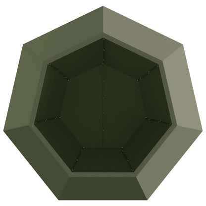 Fioriera 2 pcs Verde oliva 100 x 100 x 80 cm Acciaio | homemem39