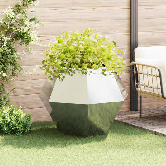Fioriera Argento 100 x 100 x 80 cm Acciaio inossidabile