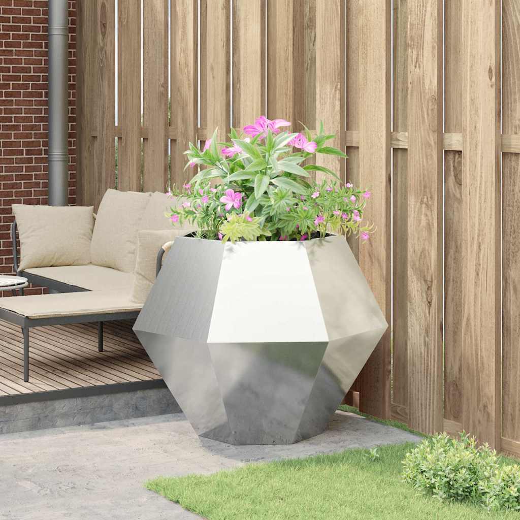 Fioriera Argento 100 x 100 x 80 cm Acciaio inossidabile