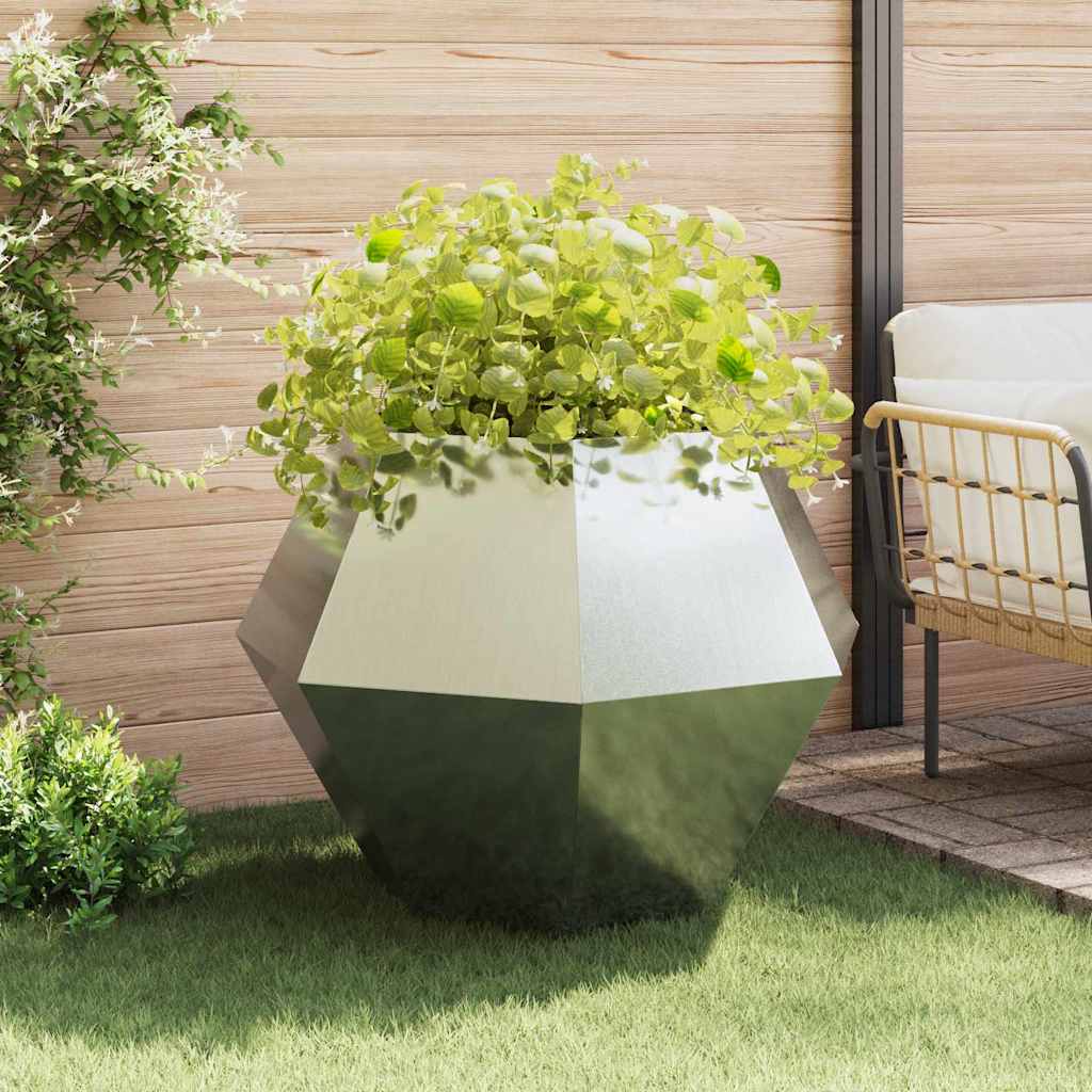 Fioriera 2 pcs Argento 100 x 100 x 80 cm Acciaio zincato | homemem39