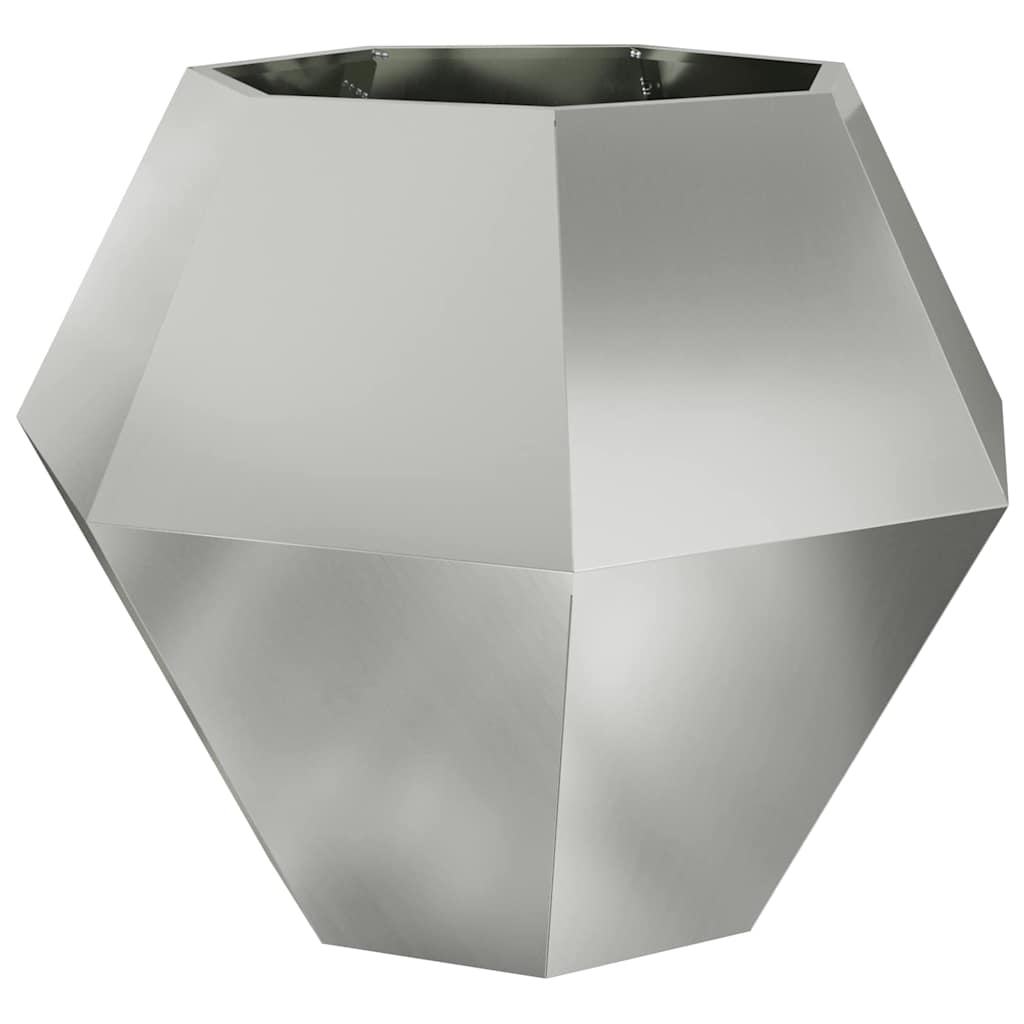 Fioriera 2 pcs Argento 100 x 100 x 80 cm Acciaio zincato | homemem39