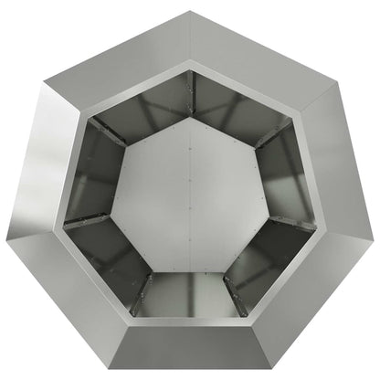 Fioriera 2 pcs Argento 100 x 100 x 80 cm Acciaio zincato | homemem39