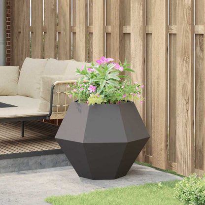 Fioriera Nero 75 x 75 x 60 cm Acciaio | homemem39