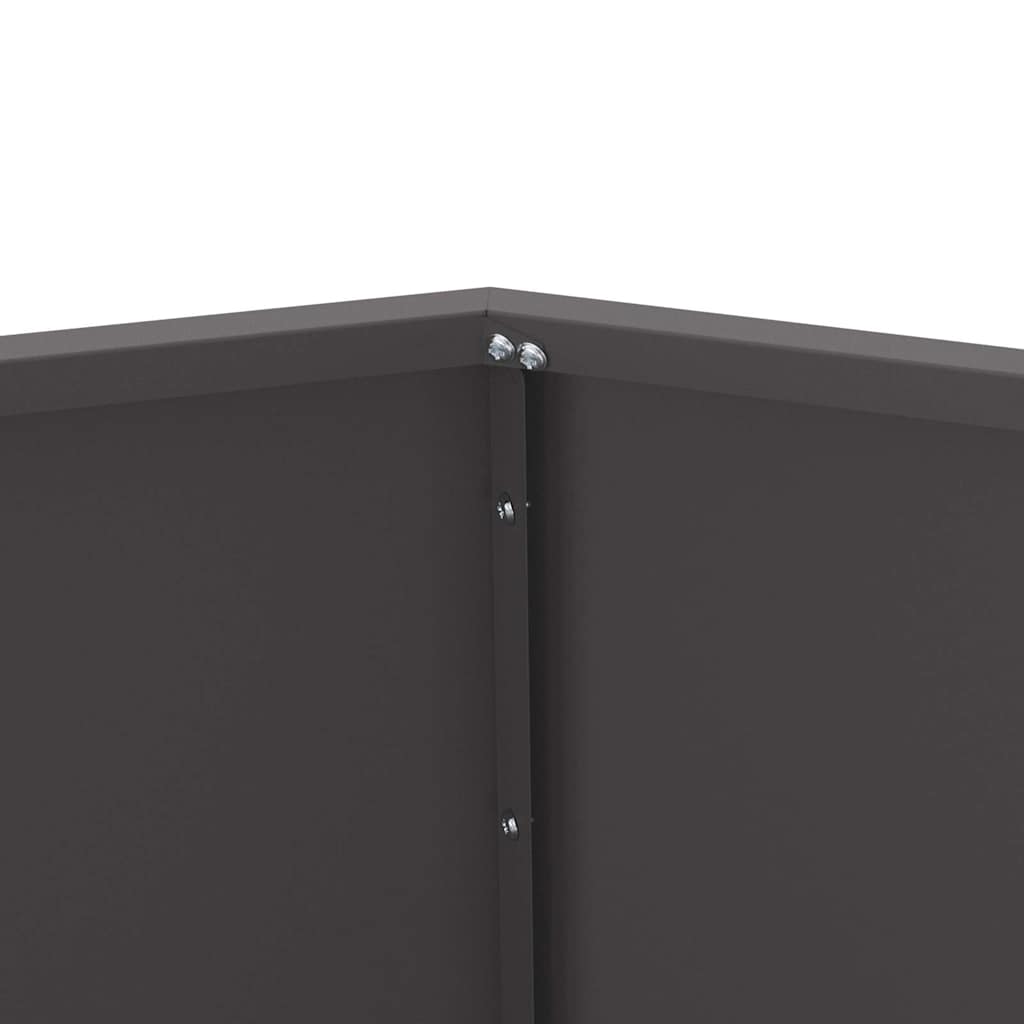 Fioriera 2 pcs Nero 75 x 75 x 60 cm Acciaio | homemem39