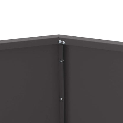 Fioriera 2 pcs Nero 75 x 75 x 60 cm Acciaio