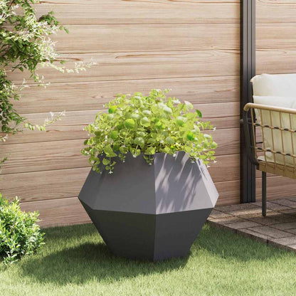 Fioriera 2 pcs Nero 75 x 75 x 60 cm Acciaio | homemem39