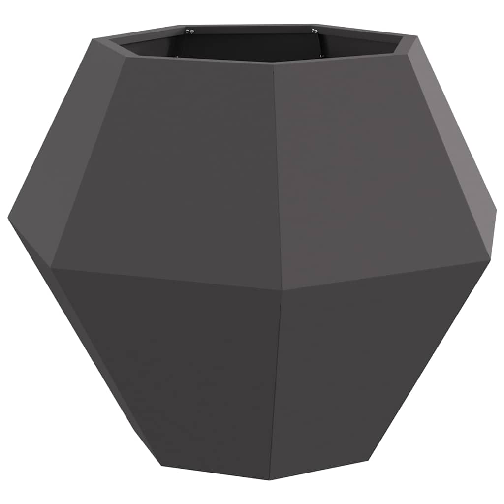 Fioriera 2 pcs Nero 75 x 75 x 60 cm Acciaio | homemem39