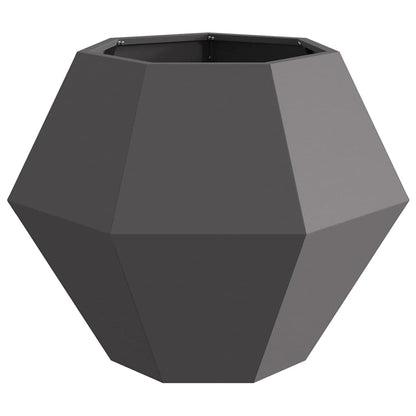 Fioriera 2 pcs Nero 75 x 75 x 60 cm Acciaio | homemem39