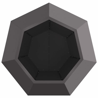 Fioriera 2 pcs Nero 75 x 75 x 60 cm Acciaio