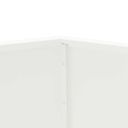 Fioriera 2 pcs Bianco 75 x 75 x 60 cm Acciaio | homemem39