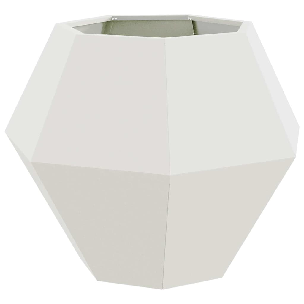 Fioriera 2 pcs Bianco 75 x 75 x 60 cm Acciaio | homemem39