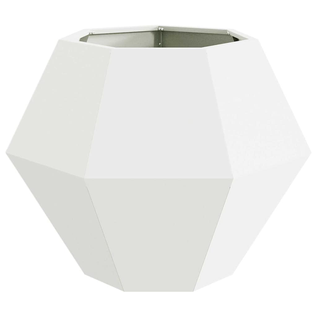 Fioriera 2 pcs Bianco 75 x 75 x 60 cm Acciaio | homemem39