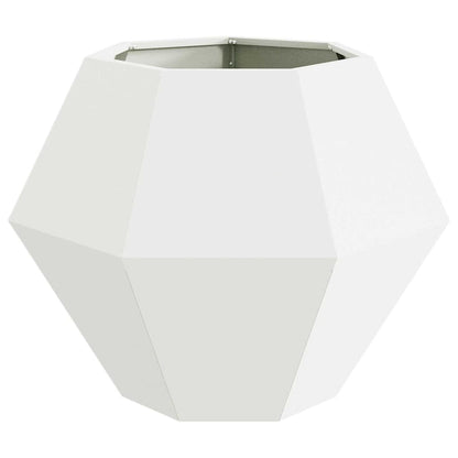Fioriera 2 pcs Bianco 75 x 75 x 60 cm Acciaio | homemem39