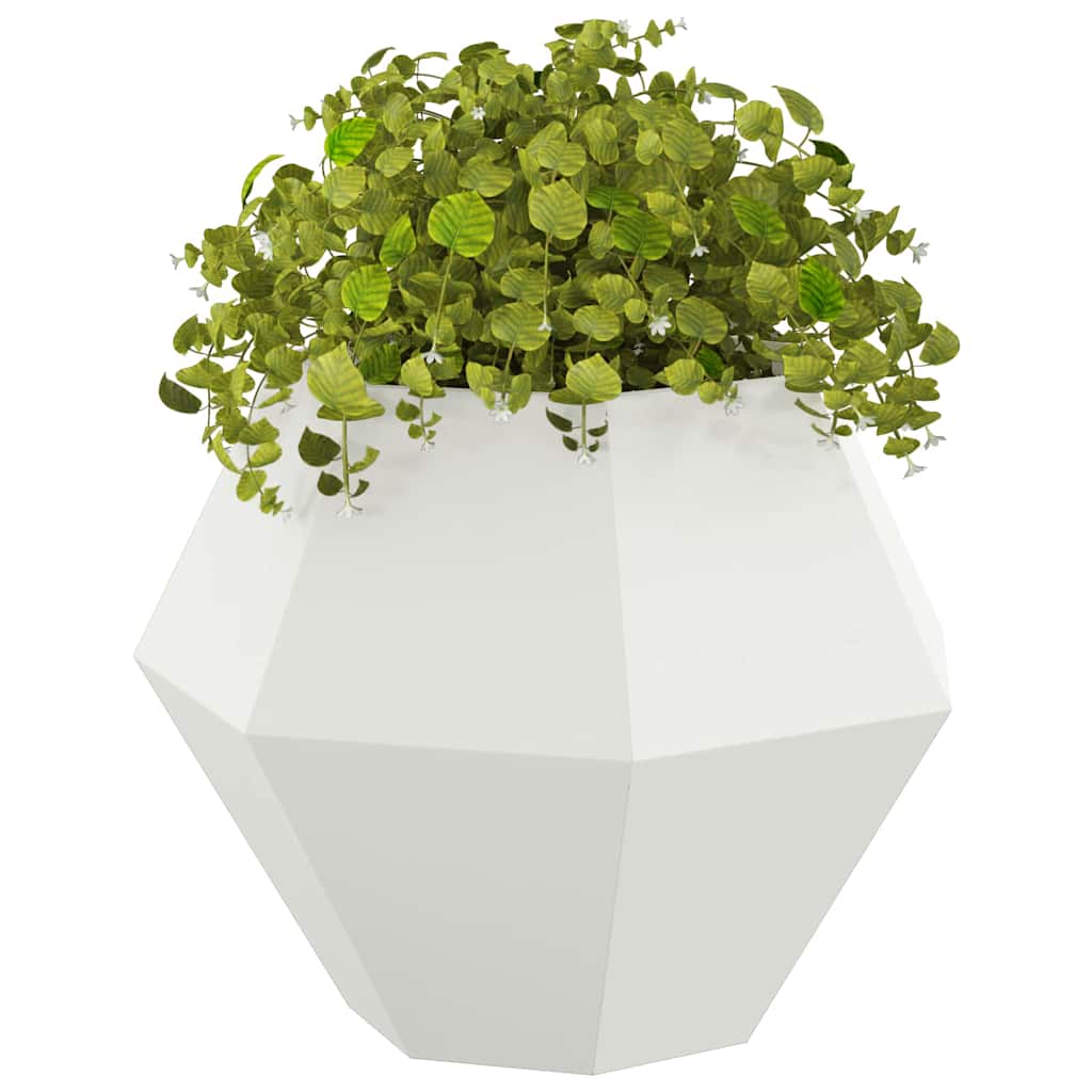 Fioriera 2 pcs Bianco 75 x 75 x 60 cm Acciaio | homemem39