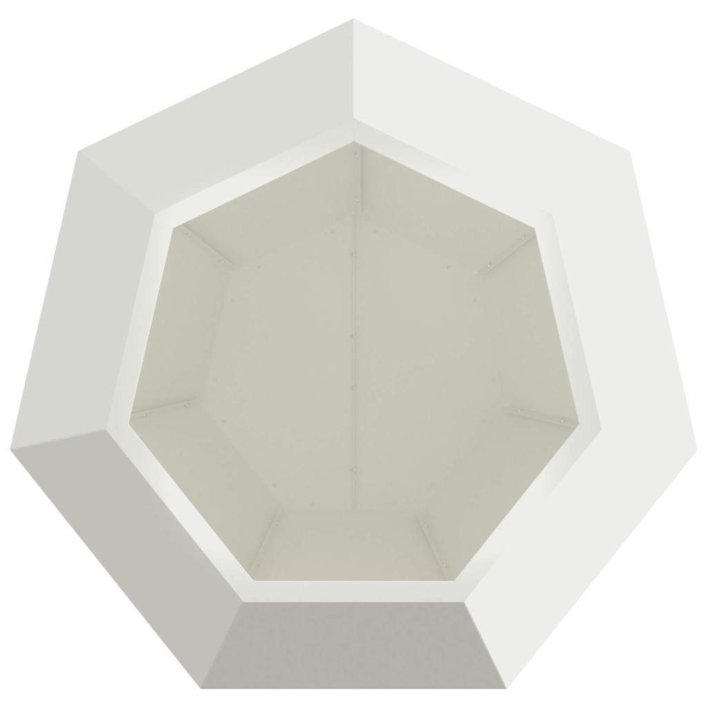 Fioriera 2 pcs Bianco 75 x 75 x 60 cm Acciaio | homemem39