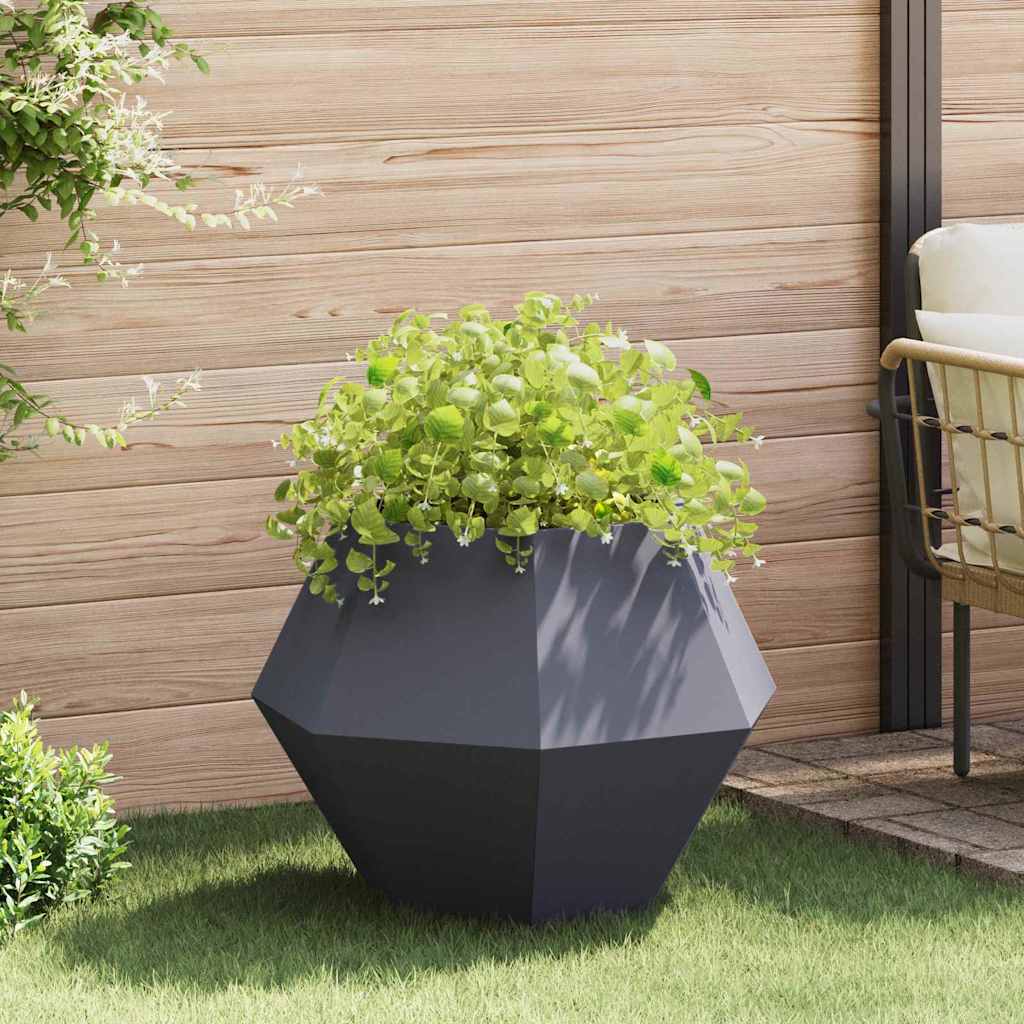 Fioriera Antracite 75 x 75 x 60 cm Acciaio
