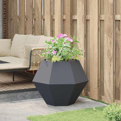 Fioriera Antracite 75 x 75 x 60 cm Acciaio | homemem39