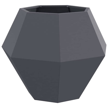 Fioriera Antracite 75 x 75 x 60 cm Acciaio