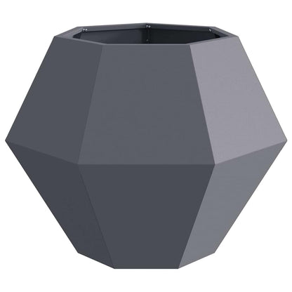 Fioriera Antracite 75 x 75 x 60 cm Acciaio | homemem39