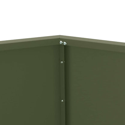 Fioriera Verde oliva 75 x 75 x 60 cm Acciaio