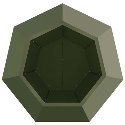 Fioriera 2 pcs Verde oliva 75 x 75 x 60 cm Acciaio