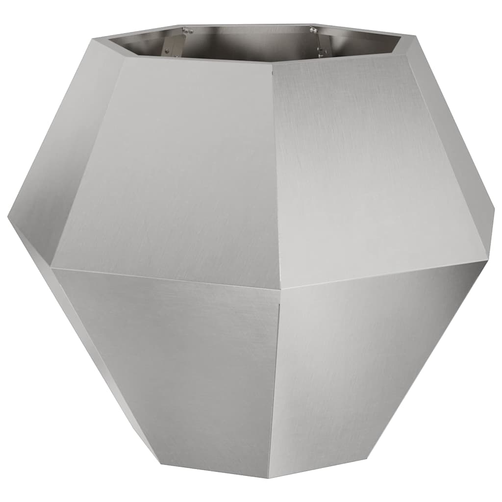 Fioriera Argento 75 x 75 x 60 cm Acciaio inossidabile