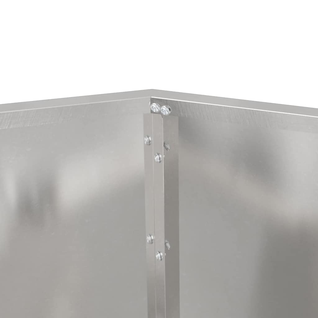 Fioriera 2 pcs Argento 75 x 75 x 60 cm Acciaio inossidabile | homemem39