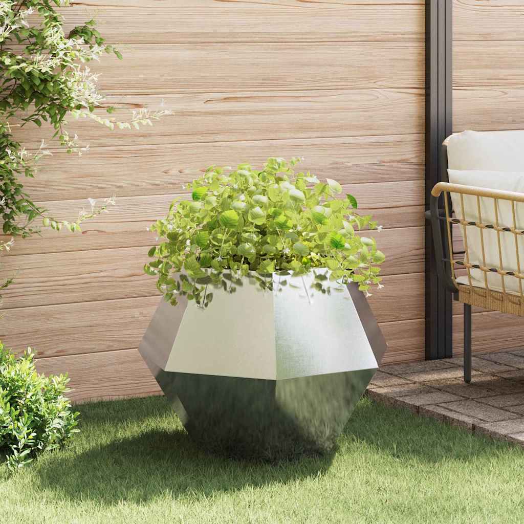 Fioriera 2 pcs Argento 75 x 75 x 60 cm Acciaio inossidabile