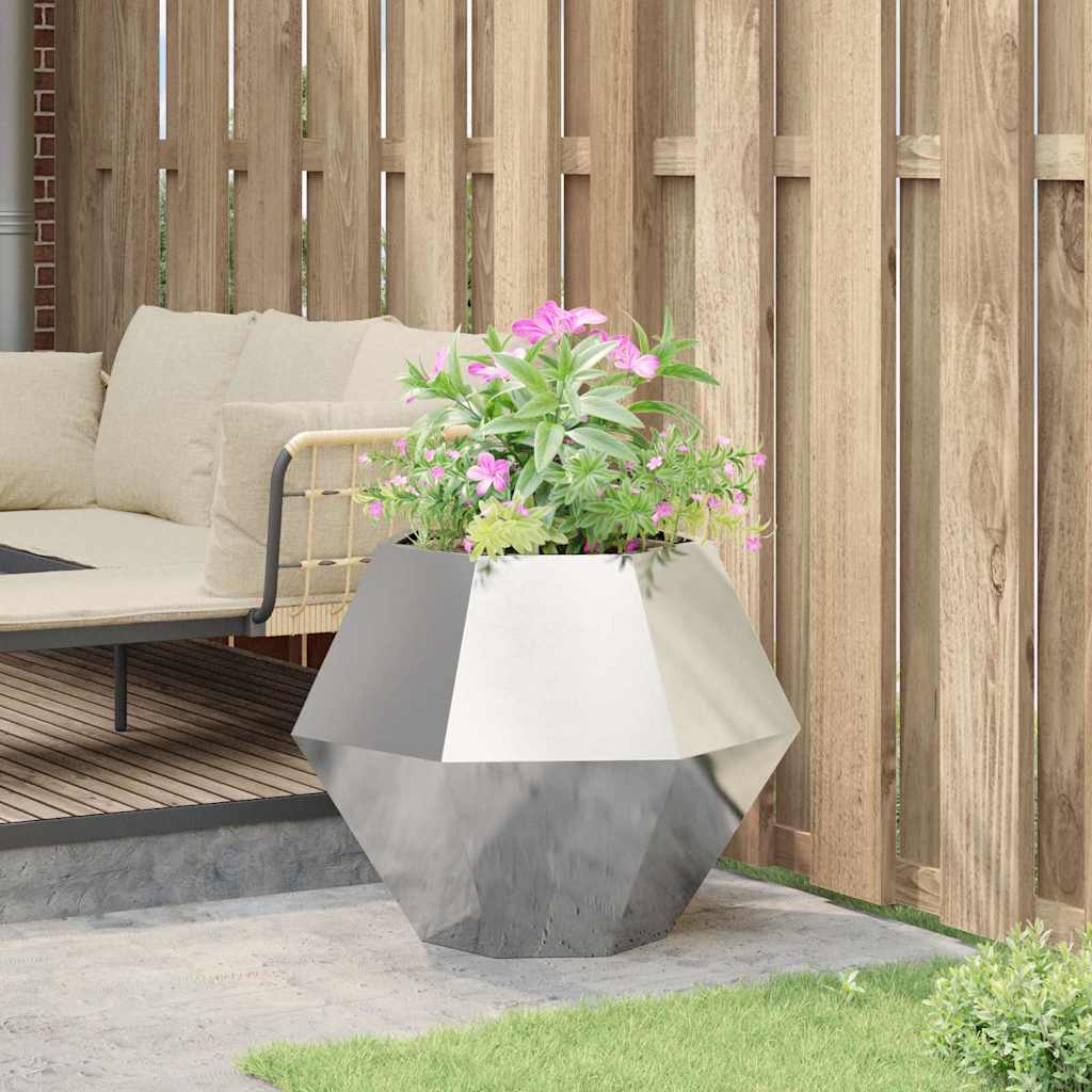 Fioriera Argento 75 x 75 x 60 cm Acciaio zincato