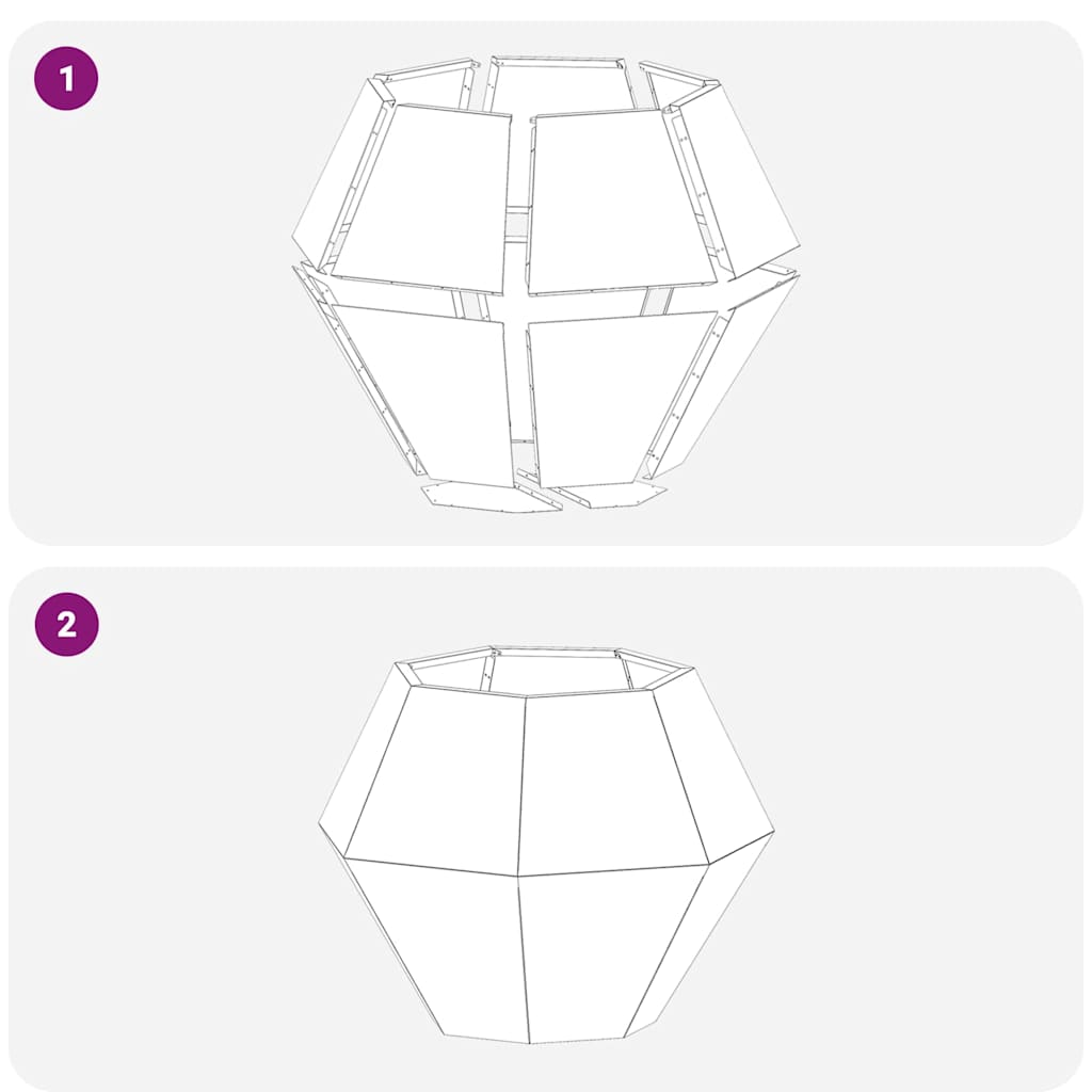 Fioriera 2 pcs Argento 75 x 75 x 60 cm Acciaio zincato | homemem39