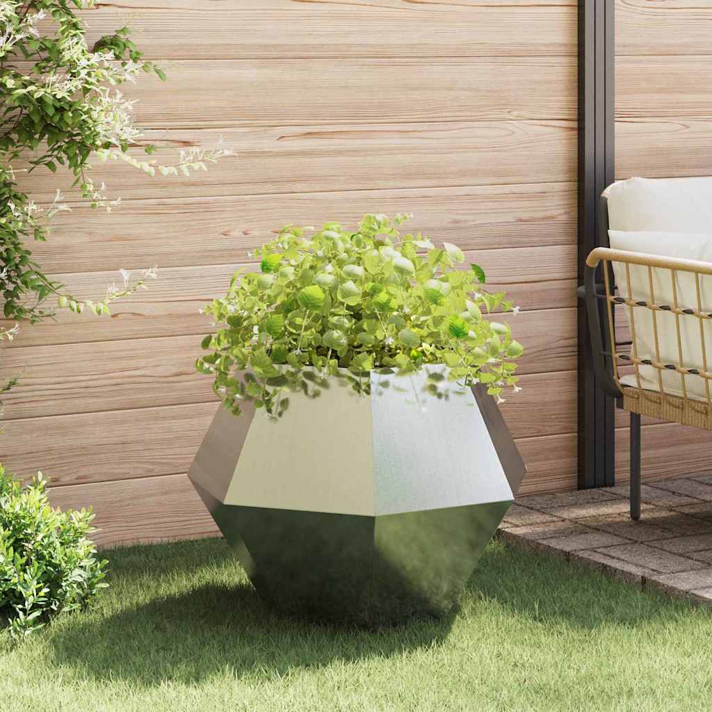 Fioriera 2 pcs Argento 75 x 75 x 60 cm Acciaio zincato | homemem39