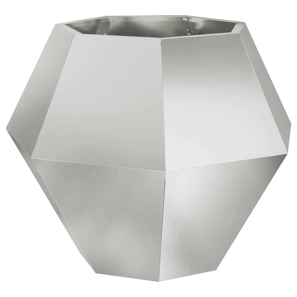 Fioriera 2 pcs Argento 75 x 75 x 60 cm Acciaio zincato | homemem39