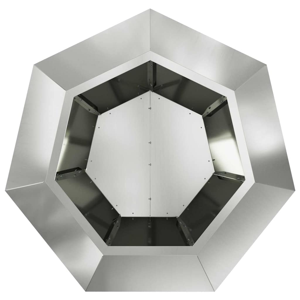 Fioriera 2 pcs Argento 75 x 75 x 60 cm Acciaio zincato | homemem39